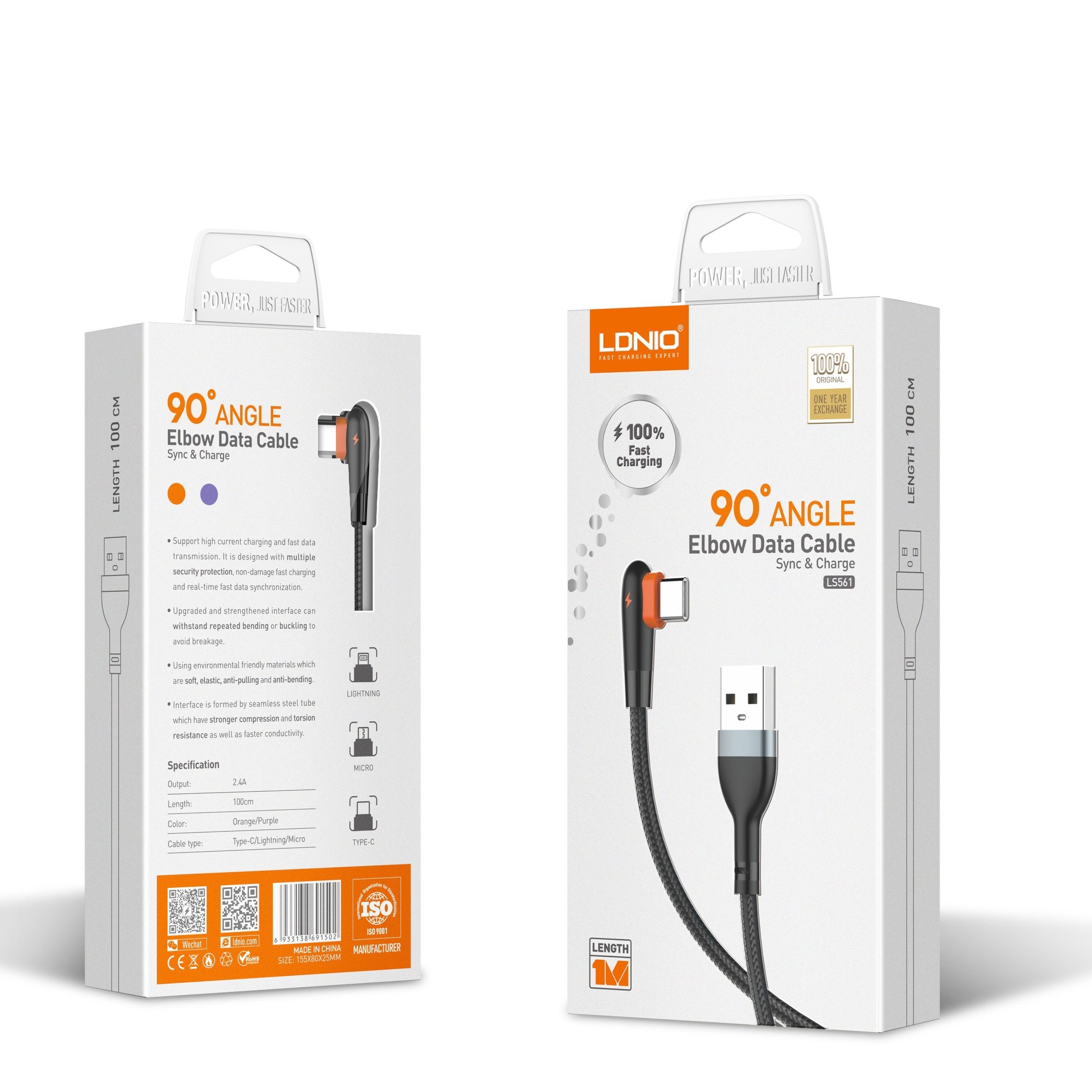 کابل شارژر LDNIO micro مدل LS561