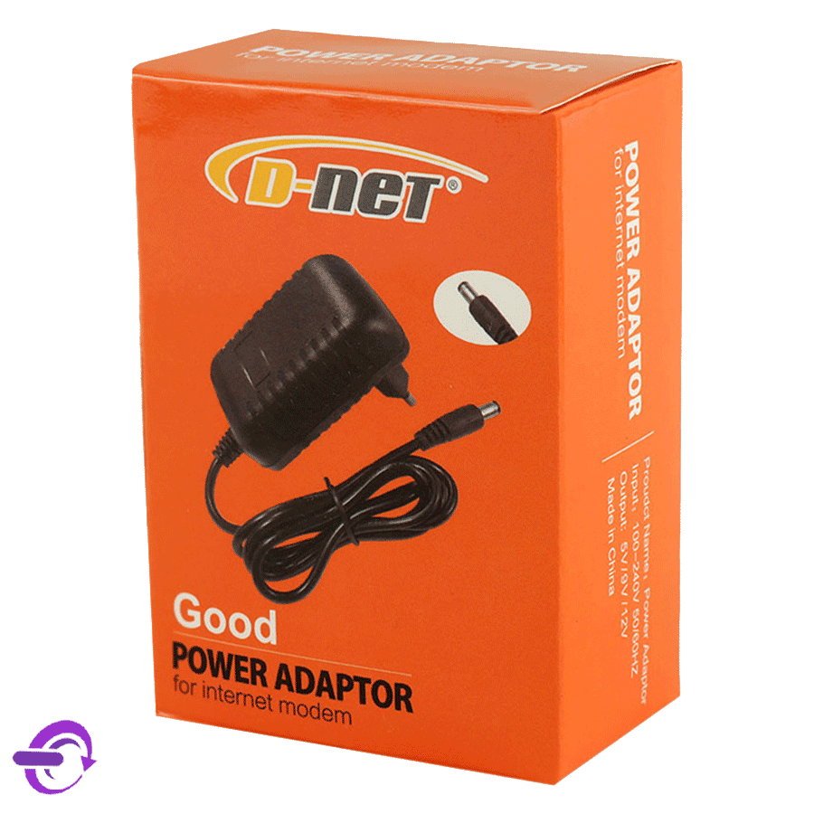 آداپتور فیش درشت D-net 9v-1A