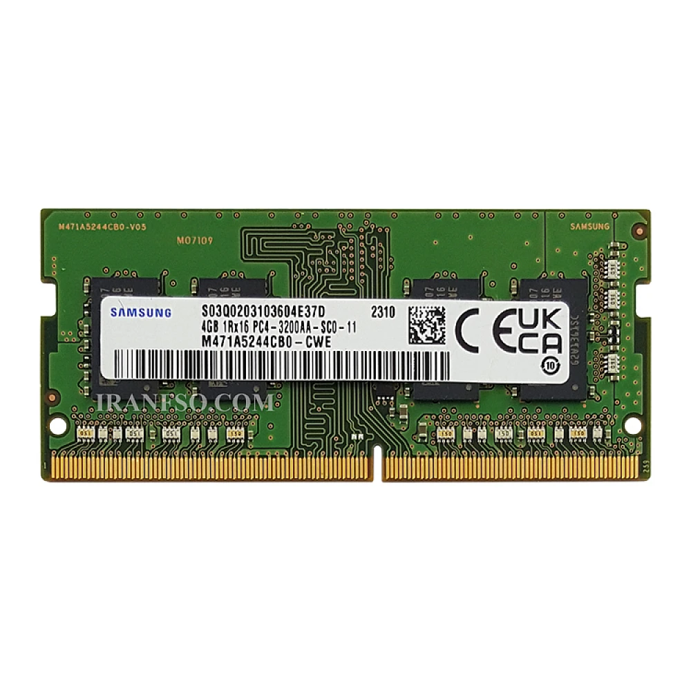 رم لپ تاپ سامسونگ ظرفیت 4 گیگابایت و مدل DDR4 باس 3200