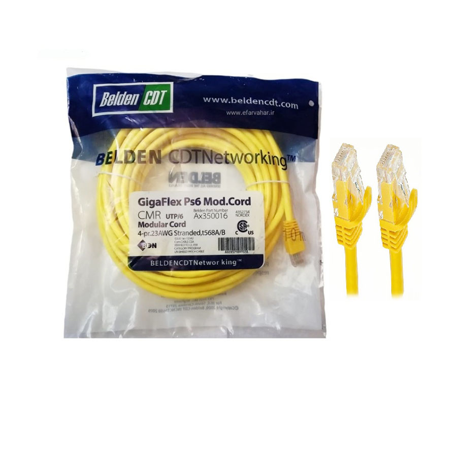 کابل شبکه پچ کورد 10 متری Cat6 مدل Belden CDT