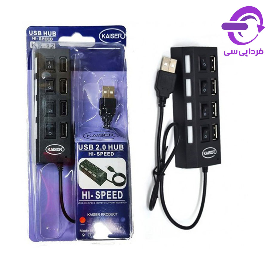 هاب یو اس بی 2.0 4 پورت Kaiser مدل KH-12