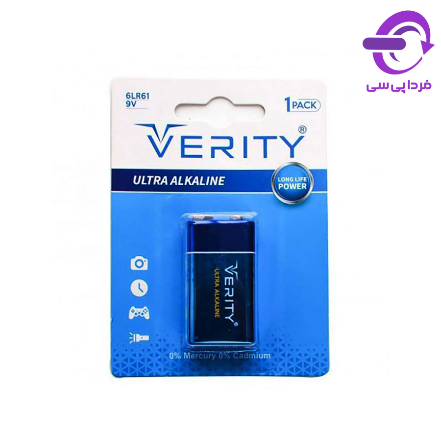 باتری کتابی 9 ولت Verity مدل 6LR61