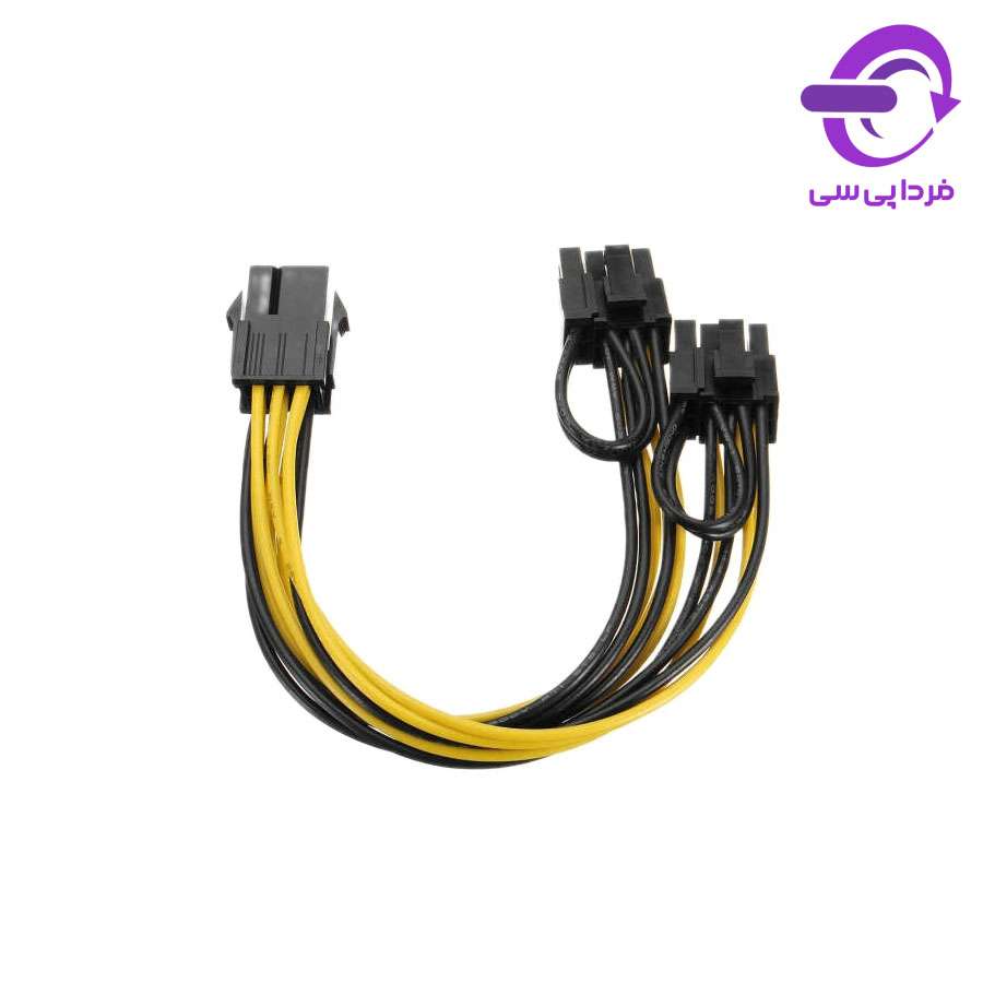 کابل تبدیل برق 6 پین به 8 پین کارت گرافیک Orange