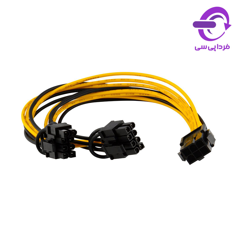 کابل تبدیل برق 6 پین به 8 پین کارت گرافیک Orange