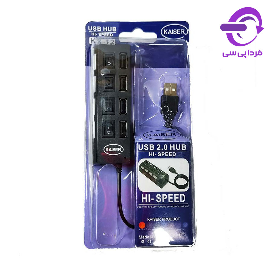 هاب یو اس بی 2.0 4 پورت Kaiser مدل KH-12
