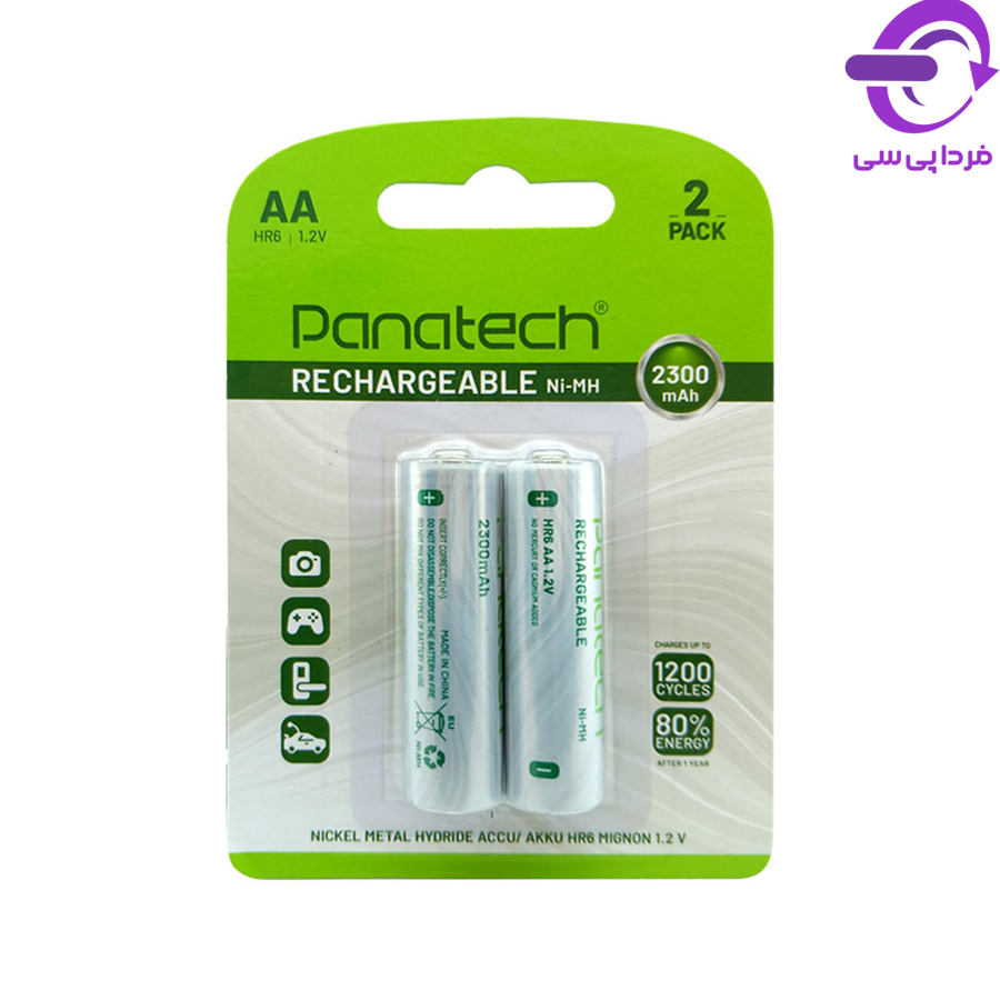 باتری قلمی شارژی پاناتک مدل HR6 ظرفیت 2300mAh
