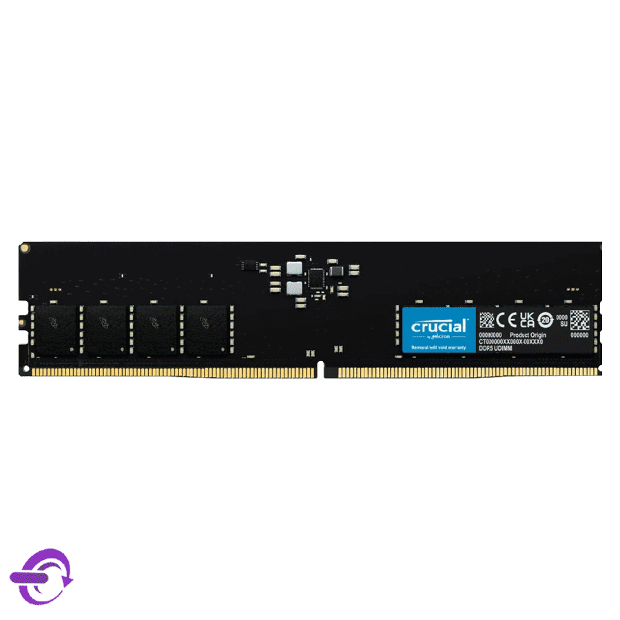 رم دسکتاپ DDR5 کروشیال ظرفیت 16 گیگابایت، فرکانس 4800MHz مدل CT16