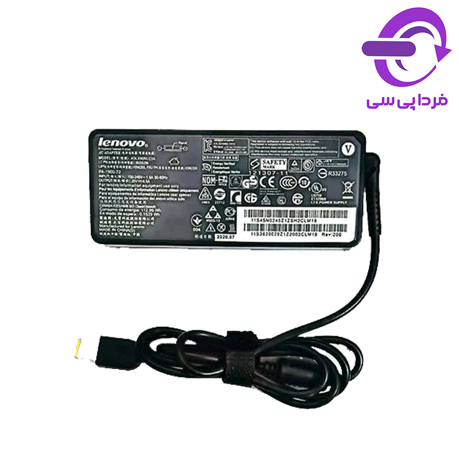 آداپتور Lenovo 20V 4.5A فیش USB
