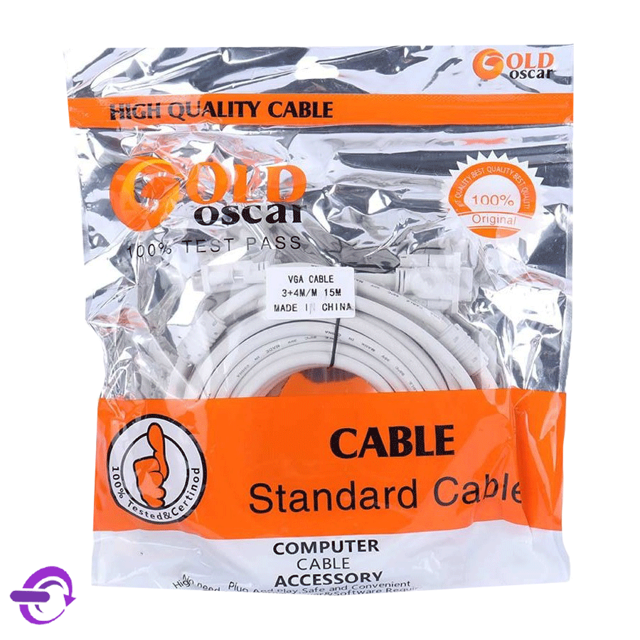 کابل VGA 3+4 گلد اسکار 15 متری
