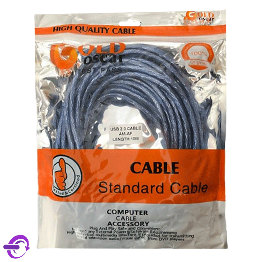 کابل افزایش USB 10 متری GOLD OSCAR