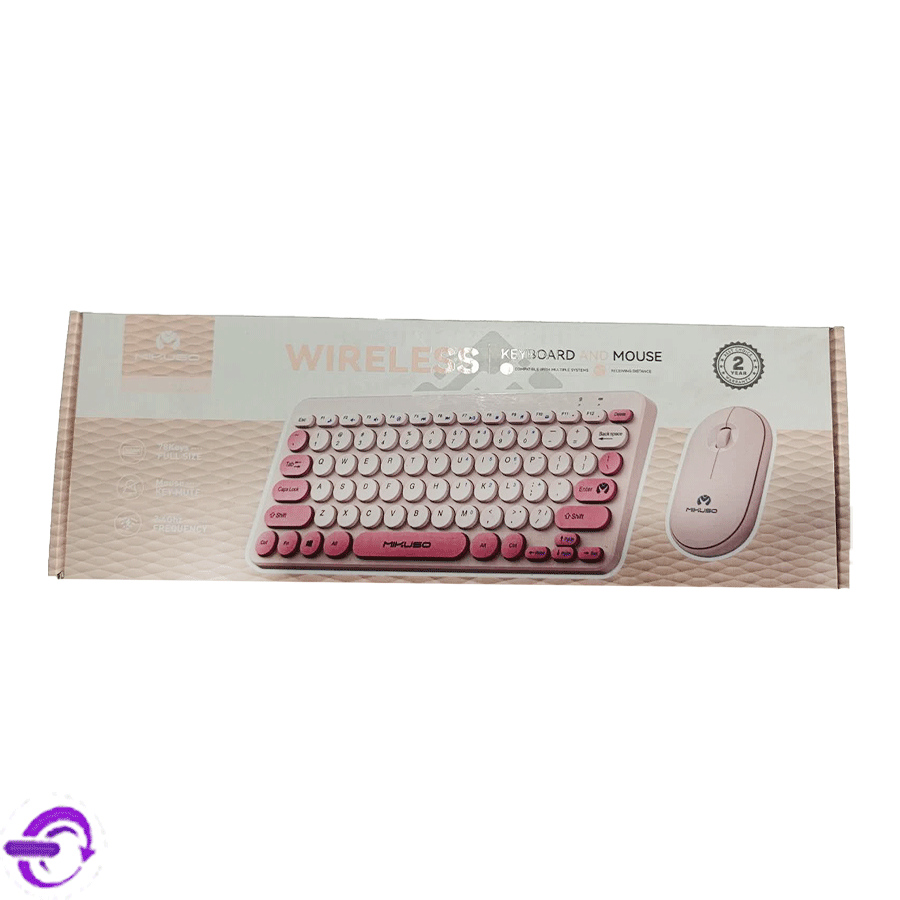 کیبورد و موس بی سیم MIKUSO مدل KB-C027